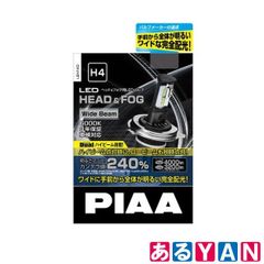 [YAN](新品) (未使用)PIAA ヘッドライト/フォグランプ用LEDバルブ LEH140 ワイドビームタイプ 6000K H4 4960311050551のサムネイル