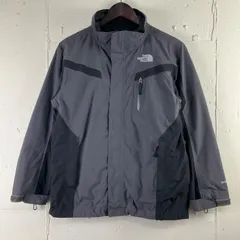 THE NORTH FACE ノースフェイス HYVENT ナイロンジャケット マンウンテンパーカー アウトドア 古着 グレー×ブラック ボーイズ企画 L レディースM相当【f231129006】