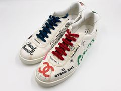 CHANEL シャネル メンズ スニーカー 靴 シューズ Pharrell Williams ファレル ウィリアムス コラボ レア サイズ：42 G34878