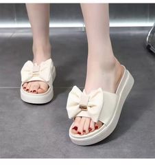 再入荷！リボン 靴 シューズ かわいい   春 夏  ベランダ ルームシューズ　22.5cm