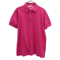 CHEMISE LACOSTE シュミーズラコステ 半袖 ポロシャツ 3 ピンク 鹿の子 メンズ 古着