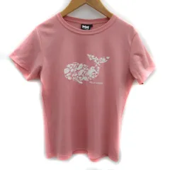 ヘリーハンセン HELLY HANSEN カットソー Tシャツ 半袖 ラウンドネック プリント F ピンク /SM7