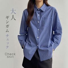 シャツ ブラウス レディース 春夏 七分袖 無地 丸襟シャツ