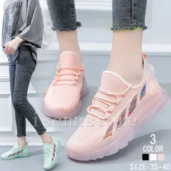 スニーカー レディース ランニングスリッポン 靴紐 厚底 疲れにくい 軽い カジュアルスポーツ ローカット 通気 歩きやすい 運動靴 靴  vii3v427884