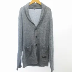 バーバリー ロンドン BURBERRY LONDON カーディガン ショールカラー セーター リネン ブルー系 L ■GY31のサムネイル