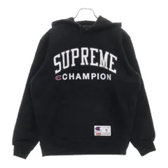 SUPREME (シュプリーム) 17SS×Champion Hooded Sweatshirt チャンピオン スウェットプルオーバーパーカー ブラック
