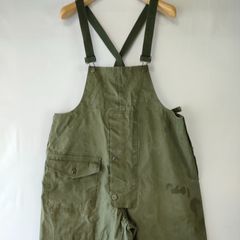 USN ウェットウェザー オーバーオール 米軍 57年 実物 MEDIUM メンズ　ミリタリーパンツ