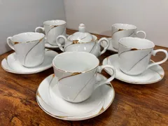 KC108 【未使用品】TAKITO コーヒー カップ＆ソーサー シュガーポット　コーヒーカップ　陶器