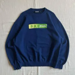 90s　vintage　lotto　ロット　グラデーションボール　両面ロゴプリント　スウェット　ネイビー　L　Y2K　C-BOY