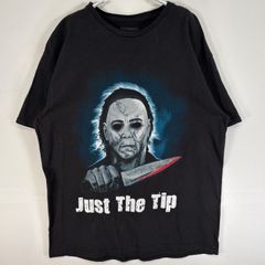 古着  HALLOWEEN 半袖Tシャツ ホラー ムービー クルーネック 大判 L  ブラック プリント メンズ