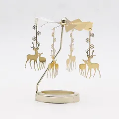 ☆ シカ ☆ ロータリーキャンドルホルダー pmychold03 キャンドルホルダー 回転式 ろうそく キャンドルスタンド キャンドル ろうそく立て キャンドル立て まわる 回る 回転 ロウソク 蝋燭 北欧 癒し 高級感 インテリア 贈り物 ギフト