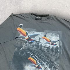 US古着 Guinnes ギネス Dublin Ireland ダブリン アイルランド Tシャツ L グレー