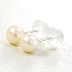 K10WG　ピアス　earrings　パール（真珠）　総重量約0.5g