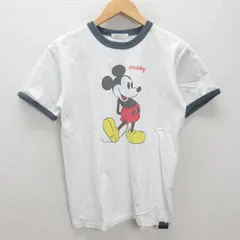 G■フリークスストア/FREAKS STORE ミッキーリンガーTシャツ【F】白/LADIES/86【中古】■