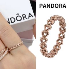 ☆☆【新品・正規品】ボックス・ショッパー付 PANDORA(パンドラ) ☆バンド オブ ハート リング ローズゴールド☆ 14金 カスタマイズアクセ ブレスレット ブランド アクセサリー