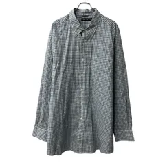 nautica 長袖 チェックシャツ 3XL ライトブルー ホワイト ノーティカ ボダンダウン 胸ポケット ビッグサイズ トップス 春物 a710-6138