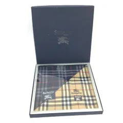 7112 【未使用品】Burberrys バーバリーズ ハンカチ 2枚セット BBG20020 ノバチェック ベージュ 紺 ギフト向け
