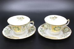 U Royal Crown Derby ティーカップ＆ソーサー 2客 金彩 花柄 - メルカリ