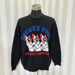 ★ TAIN DOUBLE PUSH タインダブルプッシュ クルーネックニット ニット グラフィックデザイン メンズ サイズ:L 表記 NO172