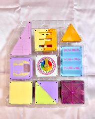 【美品】ピタゴラス　とけいハウス　people  知育玩具　ブロック　マグネット　女の子　パステルカラー