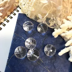 天然石　18㎜×2個　ラウンドカット🌟クリスタルのサムネイル