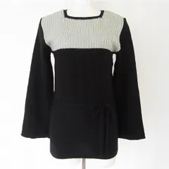 #wnc クリスチャンディオール ChristianDior ニット・セーター M 黒 シルバー バイカラー ヴィンテージ 美品 レディース [886251]