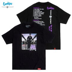 COOKIES × TOO $HORT GET IN SS Tシャツ【BLACK】 (L・XL・2XL)(クッキーズ アパレル 服 通販 メンズ 大きいサイズ TOO SHORT T-SHIRTS TEE T SHIRTS 半袖 ロゴ トゥーショート コラボ)