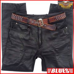 HARLEY DAVIDSON ハーレーダビッドソンレザーパンツ W33 本革 メンズ 90s ヴィンテージ 革パンツ 本皮 レザーパンツ_ウエスト78cmから82cm一覧←SEULB屋着古← JJ1363
