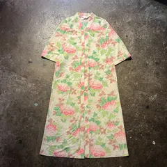 Sears 70s 花柄ジップアップワンピース ドレス シアーズ Take Along 1970s VINTAGE ヴィンテージ