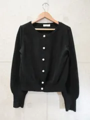 titty&Co. ティティーアンドコー カーディガン 長袖 パールボタン 無地 ブラック Fサイズのサムネイル