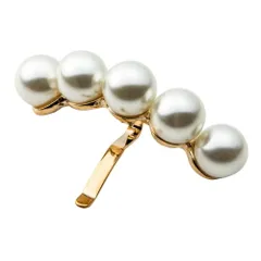 【ゴールド×ワンサイズ】[Cream dot. クリームドット公式] ヘアアクセサリー レディース ポニーフック ヘアフック ヘアカフス ヘアゴム 大人っぽい パール 5連 大人 上品 エレガント きれいめ シンプル  