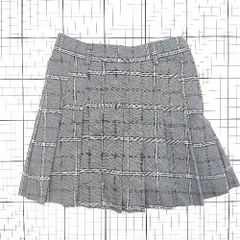 ◇ ⊂ SPINNS　スピンズ ノバ チェック ミニ丈 台形 ノバチェックプリーツスカート サイズF グレー系 レディース E  【1508200023335】