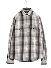 【お得なクーポン配布中!】 ポロ ラルフローレン フルジップ チェック ヘビー フランネル シャツ ジャケット メンズ S 古着 長袖シャツ ネルシャツ ヘビーウェイト