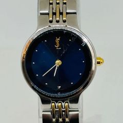 Yves Saint Laurent】イブサンローラン|カットガラス| ブルー