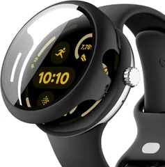 【特価商品】Watch Pixel 3 45mm 専用 ケース 軽量 Google PC+強化ガラス 9H硬度 取り付け簡単 一体型 全面保護 キズ防止 For 耐衝撃 HD高透過率 指紋防止 反射低減 For YealRed Googleピクセル Watch