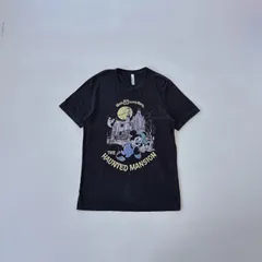 ミッキー　ディズニー　ホーンテッドマンション　プリント　Tシャツ　ブラック　T2458
