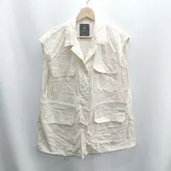 ◇ ⊂Φ w closet ダブルクローゼット コットン100％ ノースリーブ ベスト サイズ表記なし アイボリー レディース E  【1410100055852】