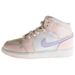NIKE (ナイキ) GS Air Jordan 1 Mid エアジョーダン1 ミッドカットスニーカー ピンク/ホワイト 5Y/23.5cm FD8780-601 レディース