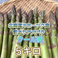 北海道(オホーツク)産朝採りアスパラ　A品B品ミックス　5キロ 北海道オホーツク産訳ありアスパラ5キロ - メルカリ
