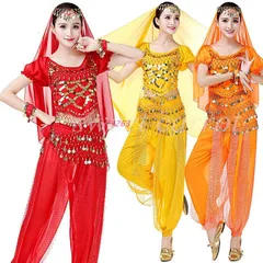11色 ベリーダンス衣装 セットアップ 団体服 社交ダンス衣装 ベリーダンスセット アラビアン衣装 5点セット 4点 3点 2点 ダンスセット  vii3v125263