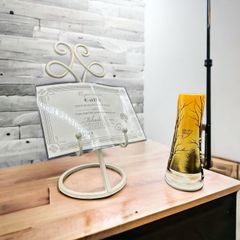 【証明書】エミールガレ　鶴首型　照明　高さ24cm 被せガラス　卓上ランプ