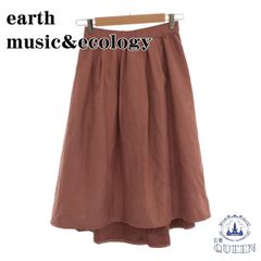 ☆美品☆ earth music&ecology アース ミュージック＆エコロジー スカート ひざ丈 レディース ピンク フリーサイズ 901-988 送料無料