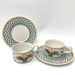 【Villeroy＆Boch】ビレロイ＆ボッホ カップ&ソーサーセット バスケット 2客 ★