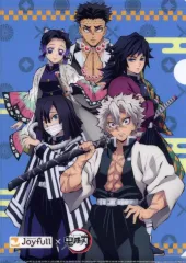 【中古】クリアファイル 集合(ブルー) A4オリジナルクリアファイル 「鬼滅の刃×ジョイフル」 コラボ記念ノベルティ第1弾