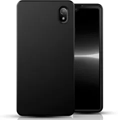 JACRON Xperia Ace III ケース ブラック SO-53C/SOG08 対応 用の保護ケース TPU シリコン 耐衝撃 磨り表面 指紋防止 軽量 薄型 ストラップホール付き カバー(TMK-UCI-763)のサムネイル