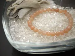 天然オレンジ・ムーンストーンAAA 6mm ブレスレット/天然石