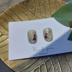 No.26　 フットネイルチップ　ジェルネイルチップ　ペディキュア　現品　新品　ハンドメイド　マグネット　フラッシュ　ミラー　ハート　シンプル　大人