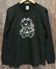 テディベア大麻・舐達磨・HipHop・レゲエ・ロングTシャツ黒