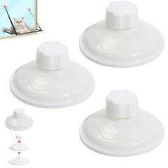 新品　TokTech 猫用 窓 吸盤 3個セット 猫 窓掛け 交換部品 猫 窓用 ハンモック 専用 強力 吸盤 直径8.5㎝ 大型 耐荷重20kg 洗濯可能