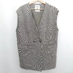 ◇ ⊇ niko and … ニコアンド シンプル ミドル丈 ノースリーブ ベスト サイズフリー ブラウン系 レディース E  【1506300031816】